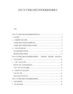 2025年中國磁力踏步訓(xùn)練器數(shù)據(jù)監(jiān)測報告