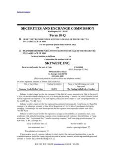 【SEC-2025行業(yè)研究報(bào)告】Form 10-Q SKYWEST INC