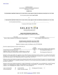【SEC-2025行業(yè)研究報(bào)告】Form 10-Q SELECTIVE INSURANCE GROUP INC
