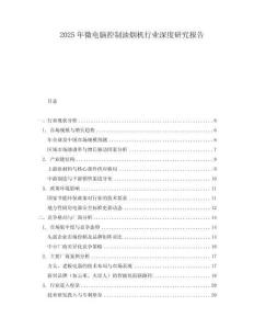 2025年微電腦控制油煙機行業深度研究報告