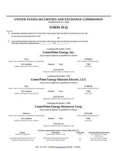 【SEC-2025行業(yè)研究報(bào)告】Form 10-Q CENTERPOINT ENERGY HOUSTON ELECTRIC LLC