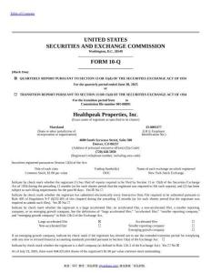【SEC-2025行業(yè)研究報(bào)告】Form 10-Q HEALTHPEAK PROPERTIES INC.