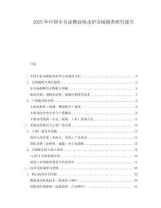 2025年中國全自動燃油熱水爐市場調(diào)查研究報告