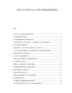 2025年中國(guó)Windows軟件市場(chǎng)調(diào)查研究報(bào)告