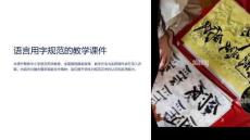 語言用字規(guī)范的教學課件