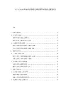 2025-2030年自潤滑襯套項(xiàng)目投資價(jià)值分析報(bào)告