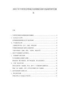 2025年中國(guó)英信網(wǎng)域企業(yè)級(jí)服務(wù)器市場(chǎng)調(diào)查研究報(bào)告