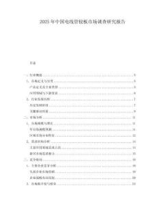 2025年中國(guó)電線(xiàn)管較板市場(chǎng)調(diào)查研究報(bào)告