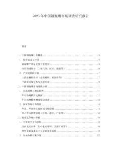 2025年中國鋼瓶嘴市場調(diào)查研究報告