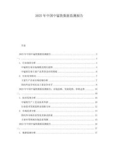 2025年中國中錳鐵數據監測報告