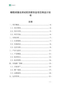 橄欖球撞擊測試機(jī)創(chuàng)新創(chuàng)業(yè)項(xiàng)目商業(yè)計(jì)劃書