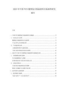 2025年中國PVCN橡塑復(fù)合保溫材料市場調(diào)查研究報告