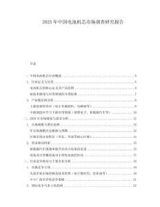 2025年中國電池機芯市場調查研究報告