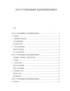 2025年中國低泡耐堿絲光滲透劑數(shù)據(jù)監(jiān)測報告