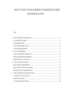 2025至2030中國無芯保溫爐行業(yè)深度研究及發(fā)展前景投資評估分析