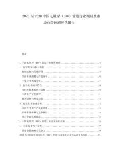 2025至2030中國電阻焊（ERW）管道行業調研及市場前景預測評估報告