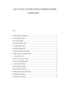 2025至2030年中國進氣岐管行業投資前景及策略咨詢研究報告