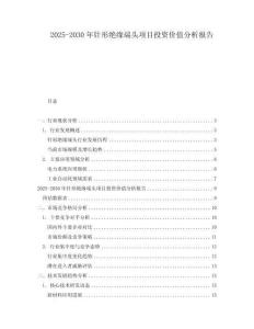 2025-2030年針形絕緣端頭項(xiàng)目投資價(jià)值分析報(bào)告