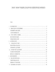 2025-2030年旋轉式電爐項目投資價值分析報告