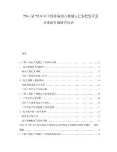2025至2030年中國柱端內六角緊定行業投資前景及策略咨詢研究報告