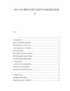 2025-2030磁鐵行業數字化轉型與智能制造發展報告