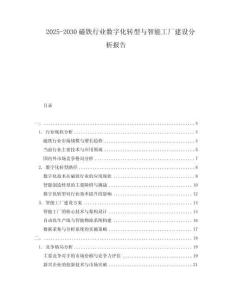 2025-2030磁鐵行業數字化轉型與智能工廠建設分析報告