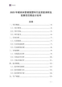 2025年碳納米管增強(qiáng)塑料行業(yè)深度調(diào)研及發(fā)展項(xiàng)目商業(yè)計(jì)劃書