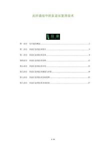 光纖通信中的多波長復(fù)用技術(shù)-洞察及研究