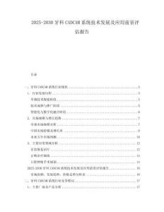 2025-2030牙科CADCAM系統(tǒng)技術(shù)發(fā)展及應(yīng)用前景評估報告