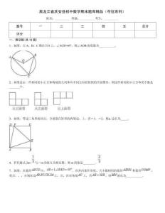 黑龍江省慶安縣初中數(shù)學(xué)期末題庫精品（奪冠系列）