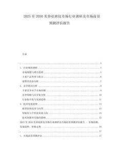 2025至2030美容祛斑儀市場行業調研及市場前景預測評估報告