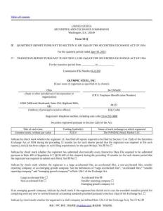 【SEC-2025行業(yè)研究報(bào)告】Form 10-Q OLYMPIC STEEL INC