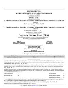 【SEC-2025行業(yè)研究報(bào)告】Form 10-Q Grayscale Horizen Trust (ZEN)