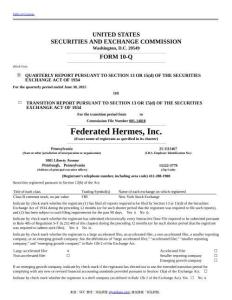 【SEC-2025行業(yè)研究報(bào)告】Form 10-Q FEDERATED HERMES INC.