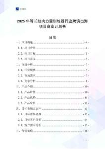 2025年等長肌肉力量訓練器行業(yè)跨境出海項目商業(yè)計劃書