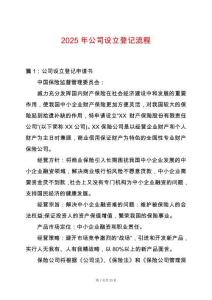 2025年公司設(shè)立登記流程