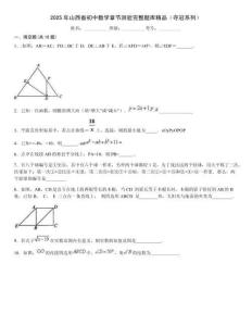 2025年山西省初中數(shù)學(xué)章節(jié)測驗完整題庫精品（奪冠系列）