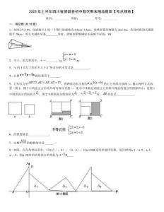 2025年上半年四川省德昌縣初中數(shù)學(xué)期末精品題庫(kù)【考點(diǎn)精練】