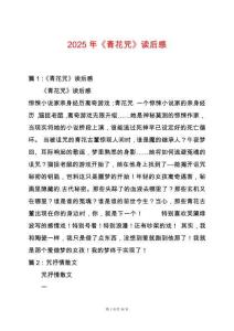 2025年《青花咒》讀后感