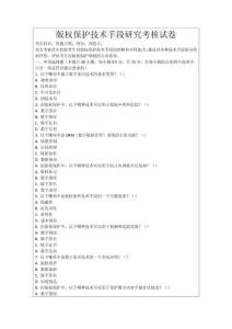 版權(quán)保護(hù)技術(shù)手段研究考核試卷