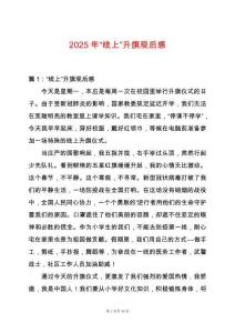 2025年“線上”升旗觀后感