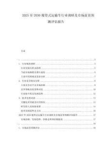 2025至2030履帶式運輸車行業調研及市場前景預測評估報告