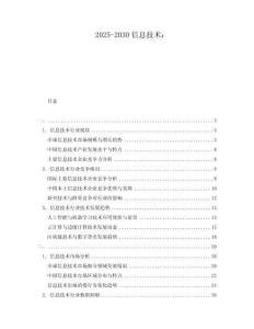 2025-2030信息技術(shù)：
