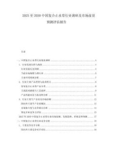 2025至2030中國復合止水帶行業調研及市場前景預測評估報告