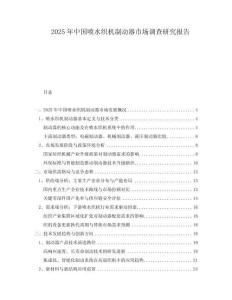 2025年中國(guó)噴水織機(jī)制動(dòng)器市場(chǎng)調(diào)查研究報(bào)告