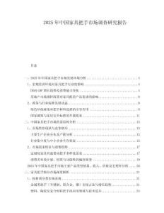2025年中國家具把手市場調(diào)查研究報告