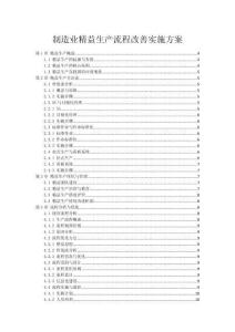 制造業精益生產流程改善實施方案