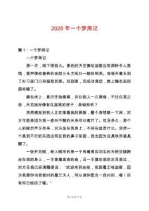 2025年一個夢周記