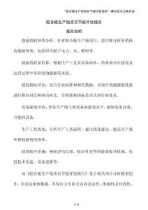 膠合板生產線項目節能評估報告