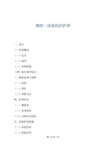 胸壁二度燒傷的護理